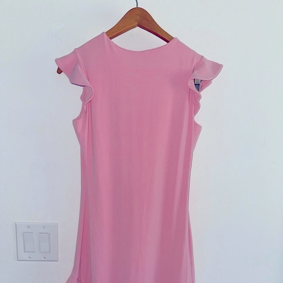 Revolve Susana Monaco Sleeveless Ruffle Hem Dress in‎ Baby Pink Sz M - Picture 7 of 11